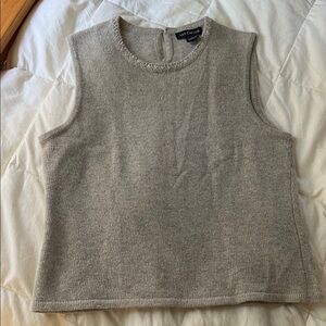 Ann Taylor Light Gray Knit Tank Top